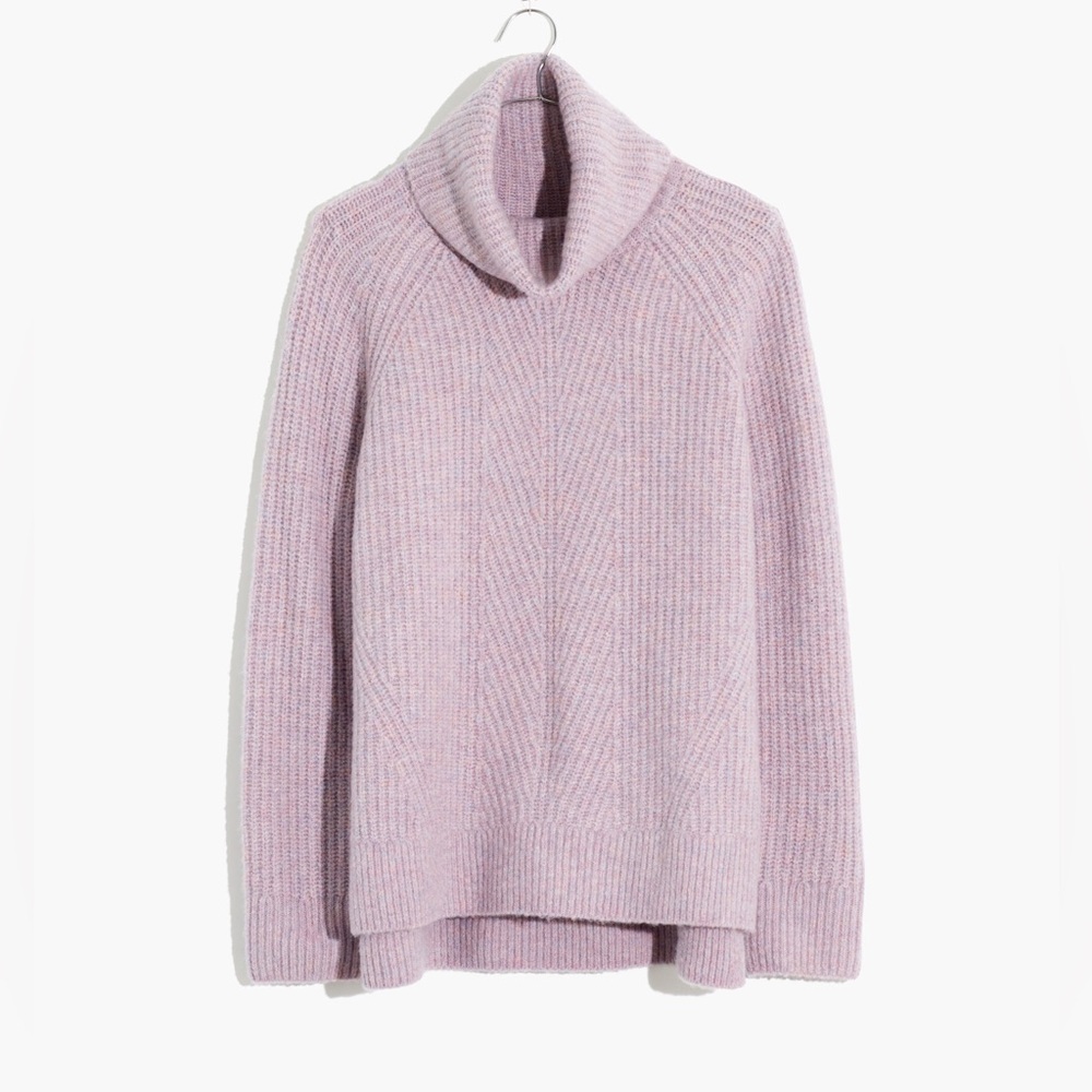 NEW Madewell Mercer Turtleneck Sweater in Coziest Yarn in Lilac